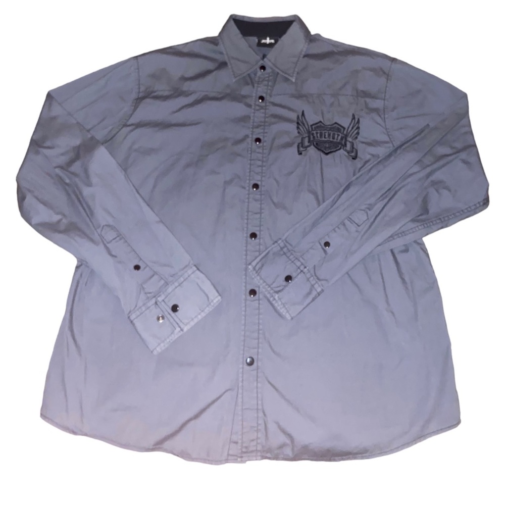 Strength Shirt Mens Large L Long Sleeve Button Up Western